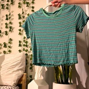 White, aqua & blue t-shirt⚡️💕